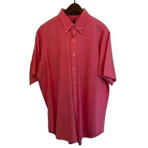 IZOD Men’s Salmon Dress Shirt - Short Sleeve